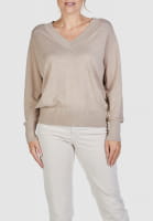 V-neck sweater in a fine knit look