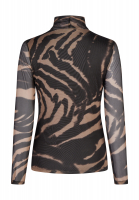 Tulle shirt with tiger print