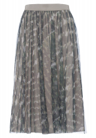 Tulle skirt with abstract camouflage print