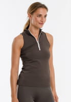 Sporttop mit kontrastfarbenem Zipper