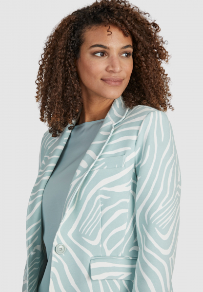 Jersey blazer with zebra print