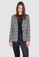 Blazer with houndstooth pattern