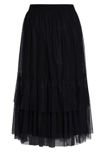 Midi skirt with tulle