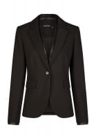 Blazer with faux leather details