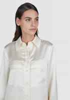 Stretch satin shirt