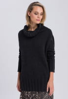Sweater with broad turtleneck