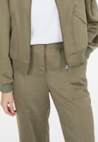 Satin-Hose mit Strickbündchen