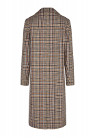 Recycled wool blend coat checked