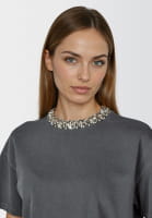 T-shirt with sequins and embroidery