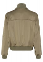 Satin-Jacke mit Strickbündchen