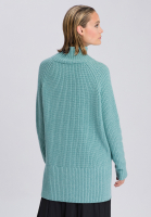 Sweater with wide stand-up collar