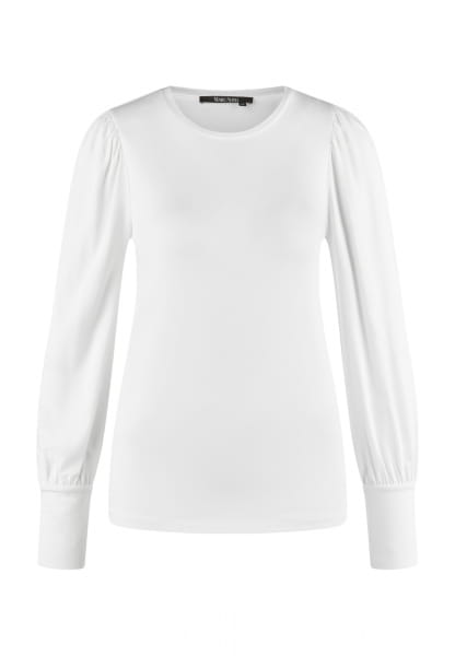 Long-sleeved shirt with puff sleeves