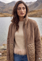 Sweater with fur trim