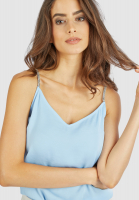 Satin top with rhinestone straps