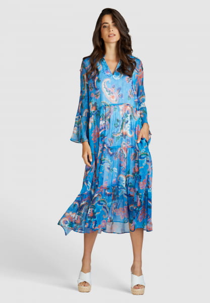 Midi dress with paisley print