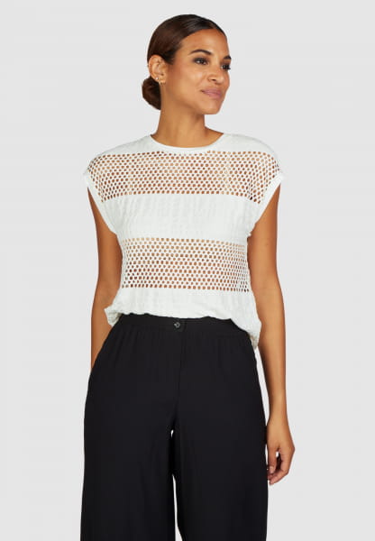 T-shirt with a mesh pattern