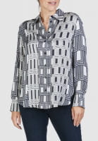 Blouse with art deco print