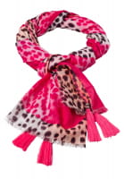Rectangular scarf in leopard print style