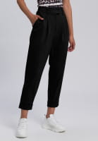 Pleated trousers made from structured jersey