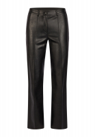Flared trousers made from vegan leather