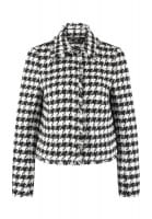 Bouclé jacket with houndstooth pattern