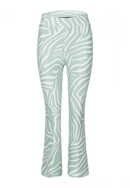 Jersey pants with zebra print