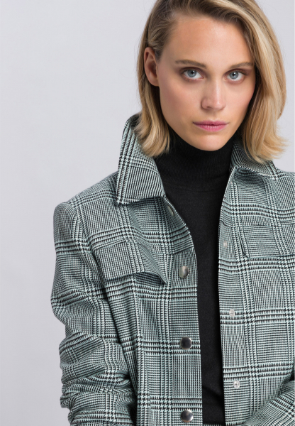 Jacket with check pattern