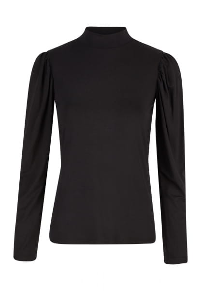 Long sleeve shirt with puff sleeves