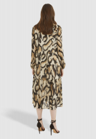 Midi dress with maxi leopard print