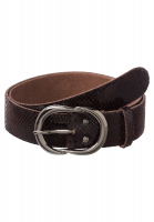 Belt With brown reptile print