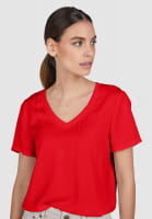 Satin V-neck top