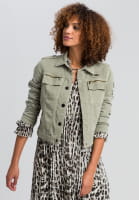 Denim jacket with sequin applications