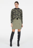 Pullover mit Lurex Snake-Jacquard