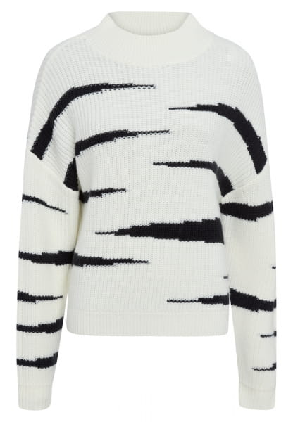 Pullover mit Kontrast-Intarsien