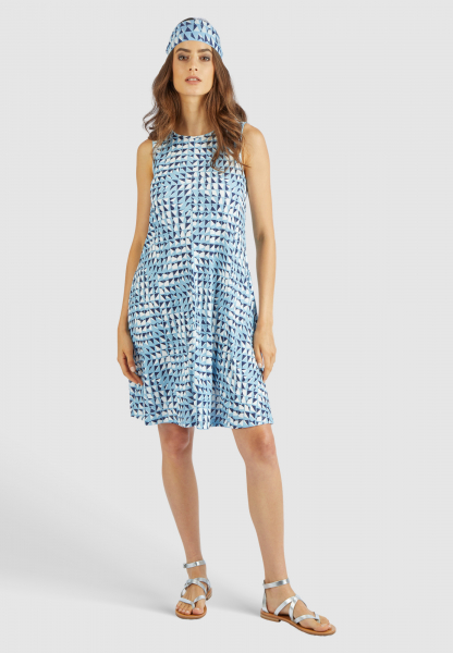 Jersey dress with geometric print