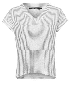 Leinenshirt mit feinen Streifen