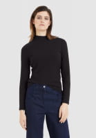 Long sleeve shirt from ribbed knit