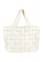 Puffer bag in a braided look, medium