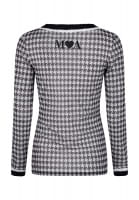 Mesh shirt with houndstooth pattern