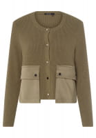 Strickjacke mit Satin-Taschen