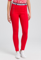 Jersey pants with writing cuffs