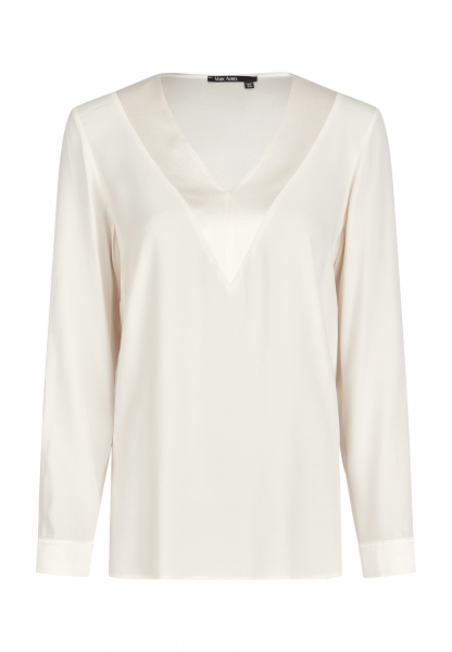 Blouse with satin details