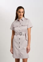 Kleid im Safari Look aus Satin