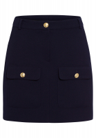 Skirt with pockets in elatic twill