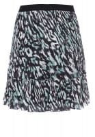 Pleated skirt with pleats and allover print