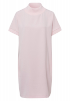Dress with ribbed stand-up collar