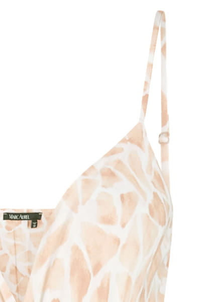 Spaghetti Dress with Giraffe Print