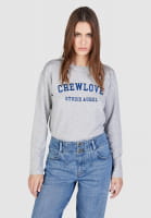 Langarmshirt mit CREWLOVE Stickerei