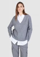 V-Ausschnitt-Pullover aus hochwertigem Cashmere-Mix