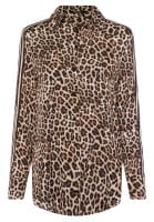 Hemd mit Leoprint und Streifen